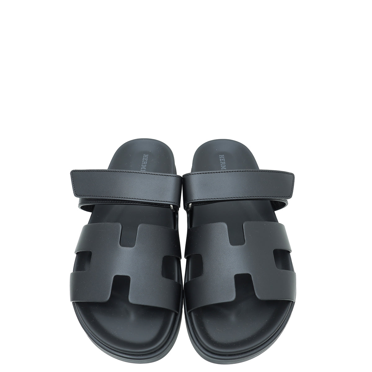 Hermes Noir Chypre Sandal 36.5