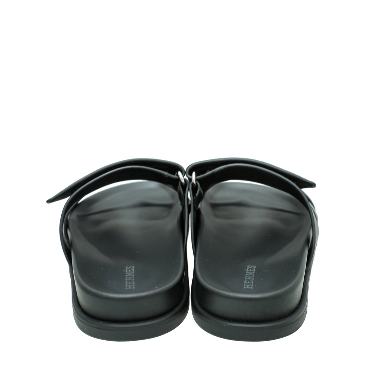 Hermes Black Chypre Sandals 36