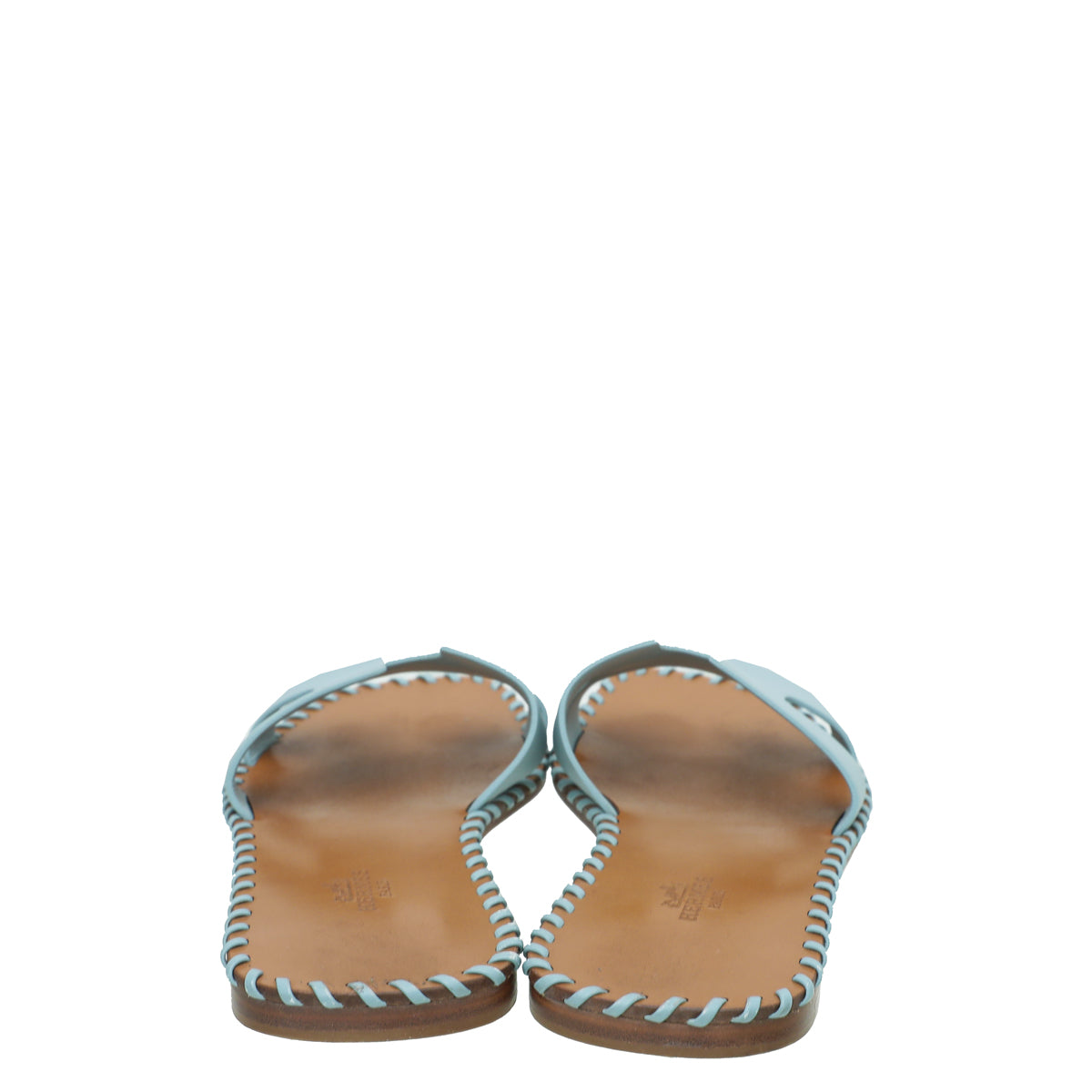 Hermes Vert D'eau Oran Braided Sole Edge Sandal 36.5