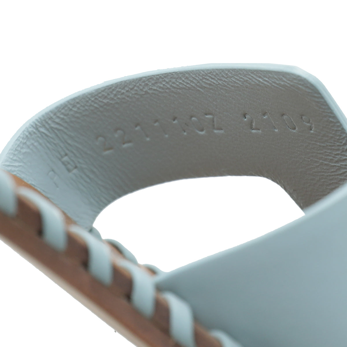 Hermes Vert D'eau Oran Braided Sole Edge Sandal 36.5