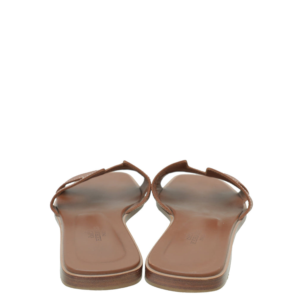Hermes Gold Oran Sandal 39