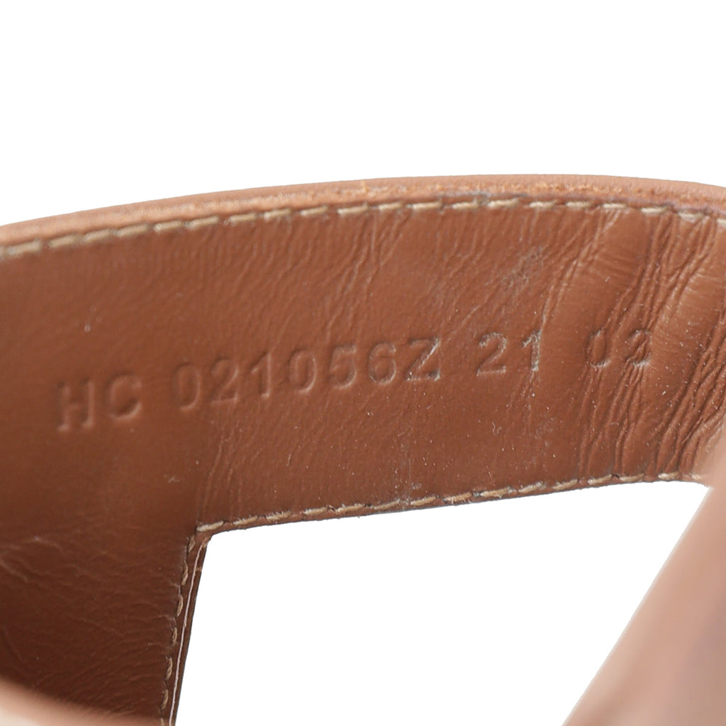 Hermes Gold Oran Sandal 39