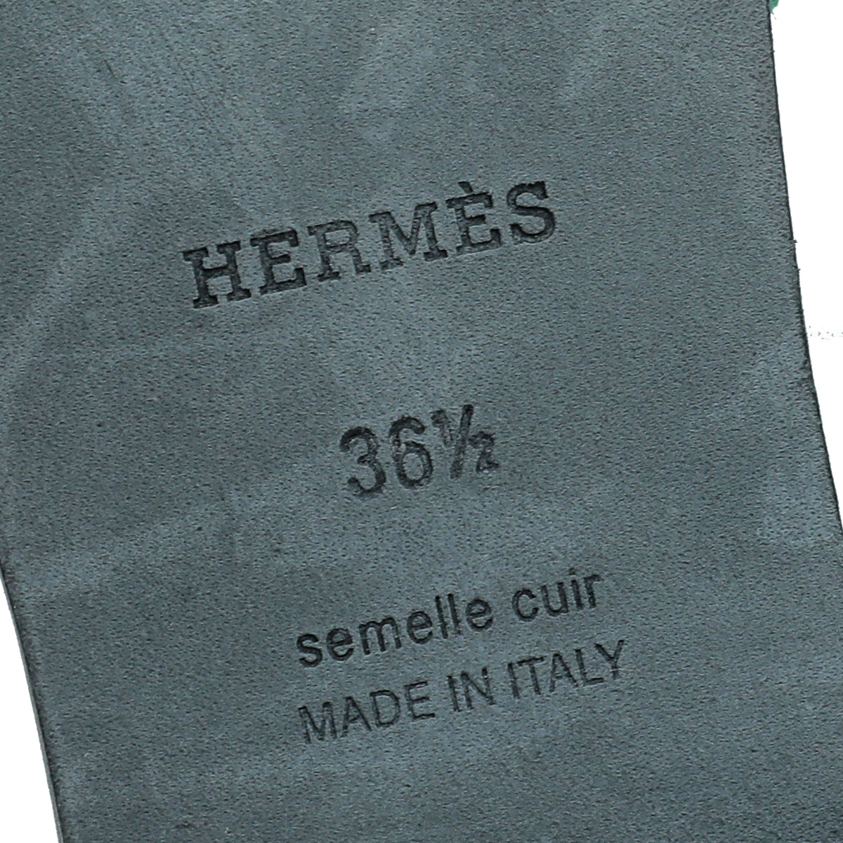 Hermes Vert Électrique Suede Oran Sandal 36.5