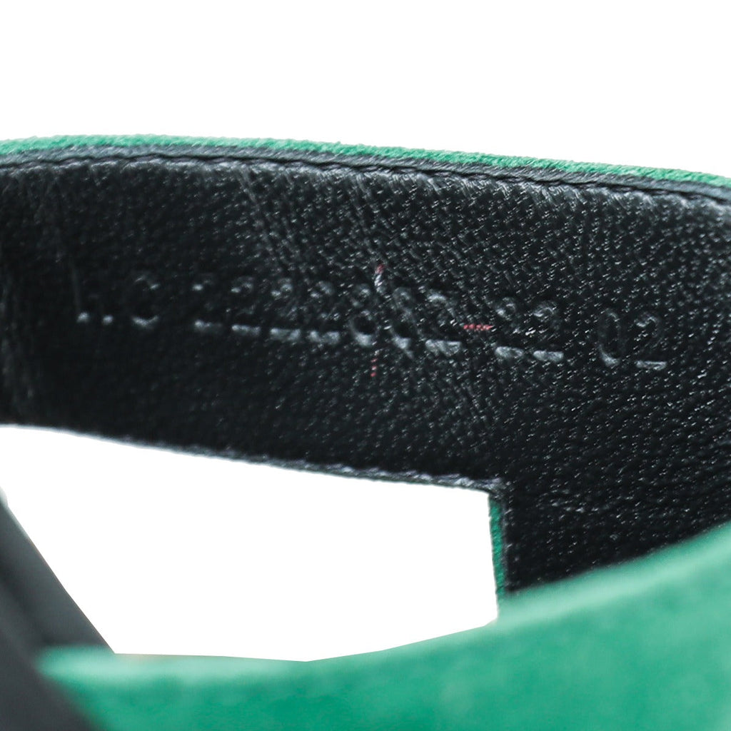 Hermes Vert Électrique Suede Oran Sandal 36.5