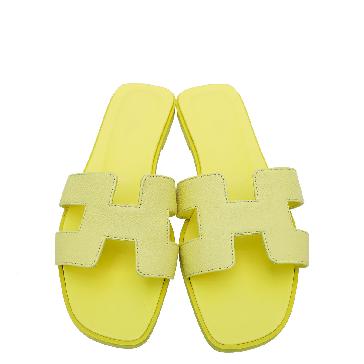 Hermes Jaune Curcuma Oran Sandals 39