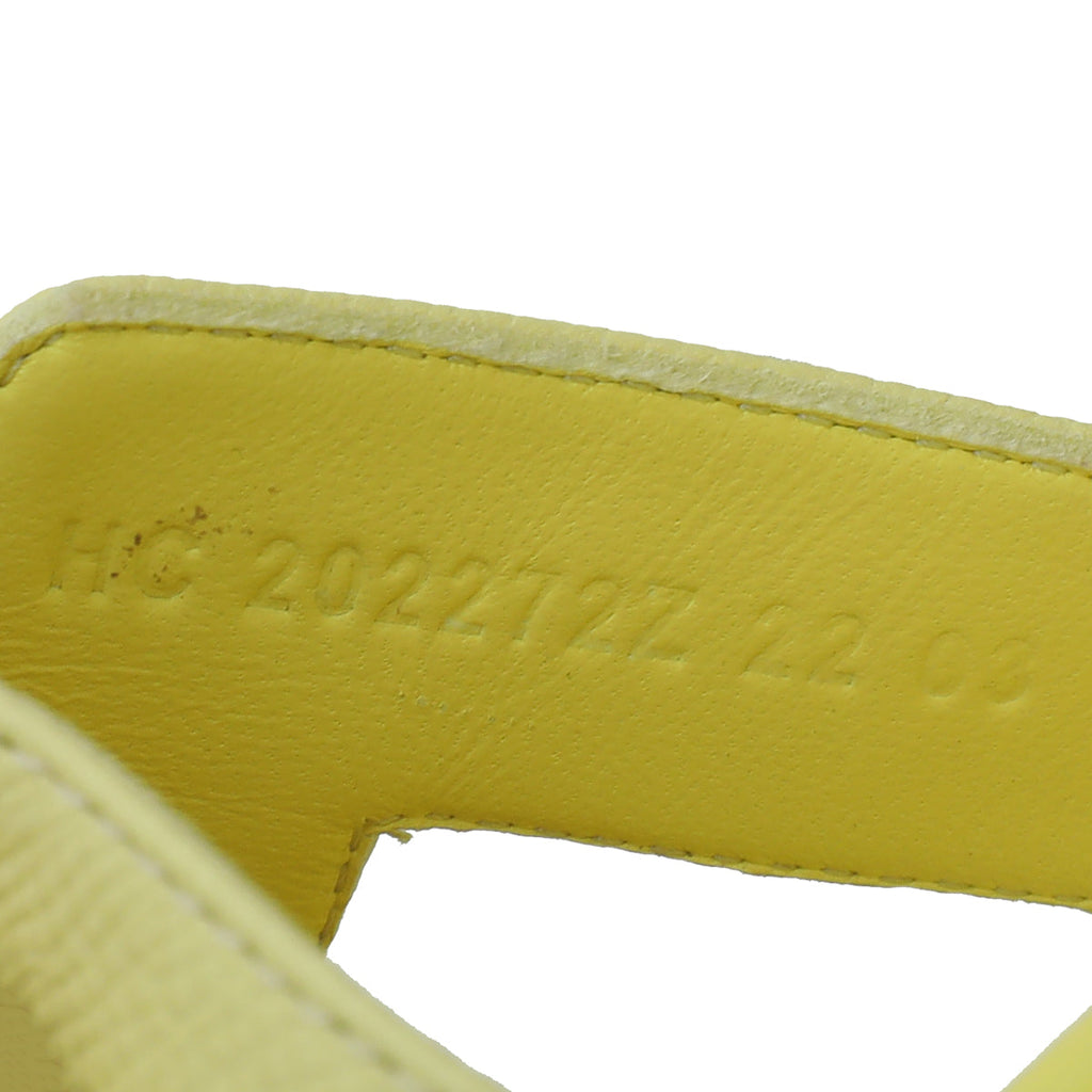 Hermes Jaune Curcuma Oran Sandals 39