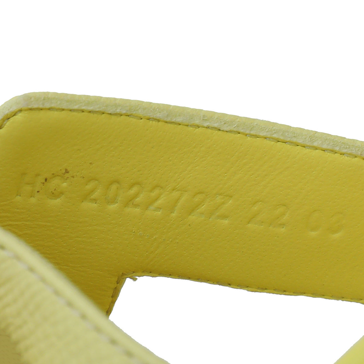 Hermes Jaune Curcuma Oran Sandals 39