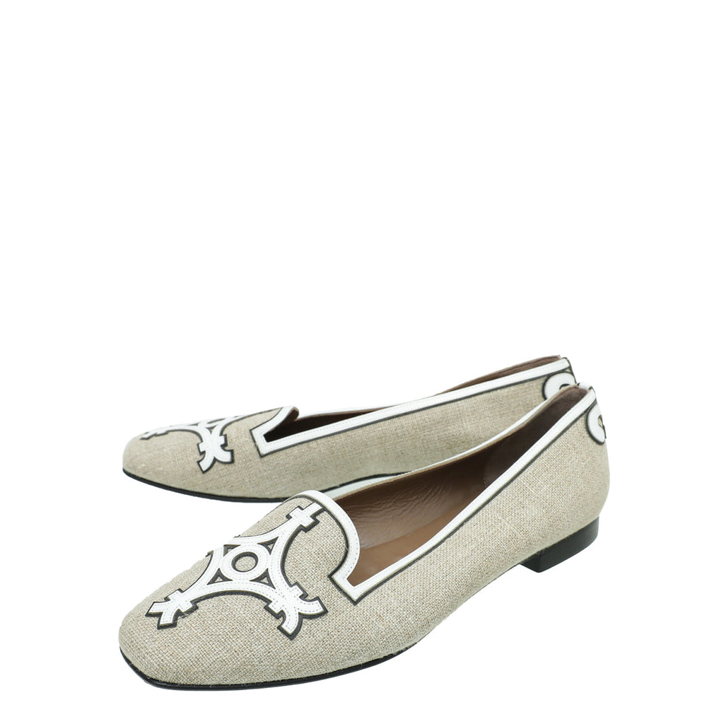 Hermes Bicolor Flat Ballet 37.5