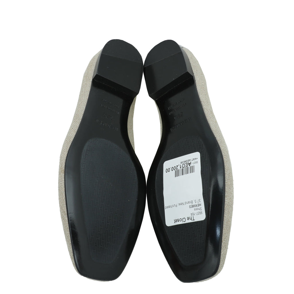 Hermes Bicolor Flat Ballet 37.5