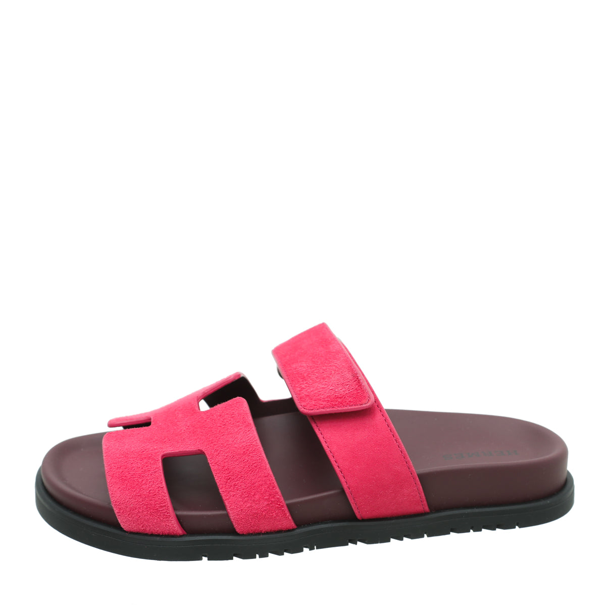 Hermes Rose Framboise Suede Goatskin Chypre Sandal 36