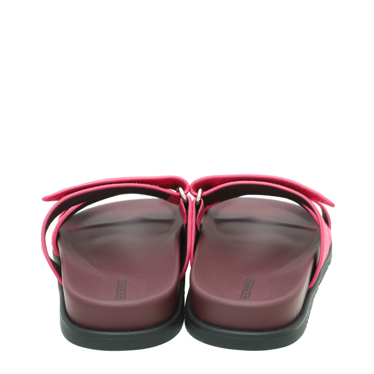 Hermes Rose Framboise Suede Goatskin Chypre Sandal 36