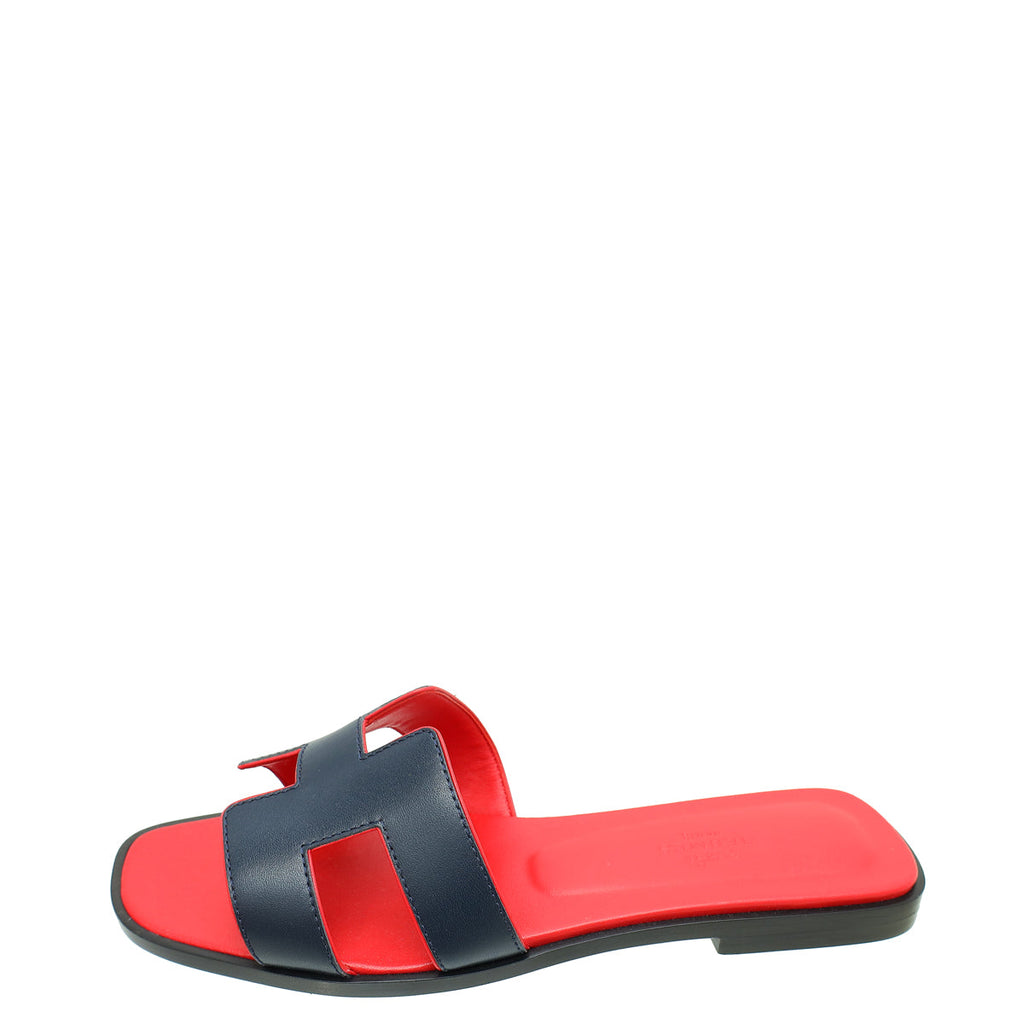 Hermes Bicolor Oran Sandal 37