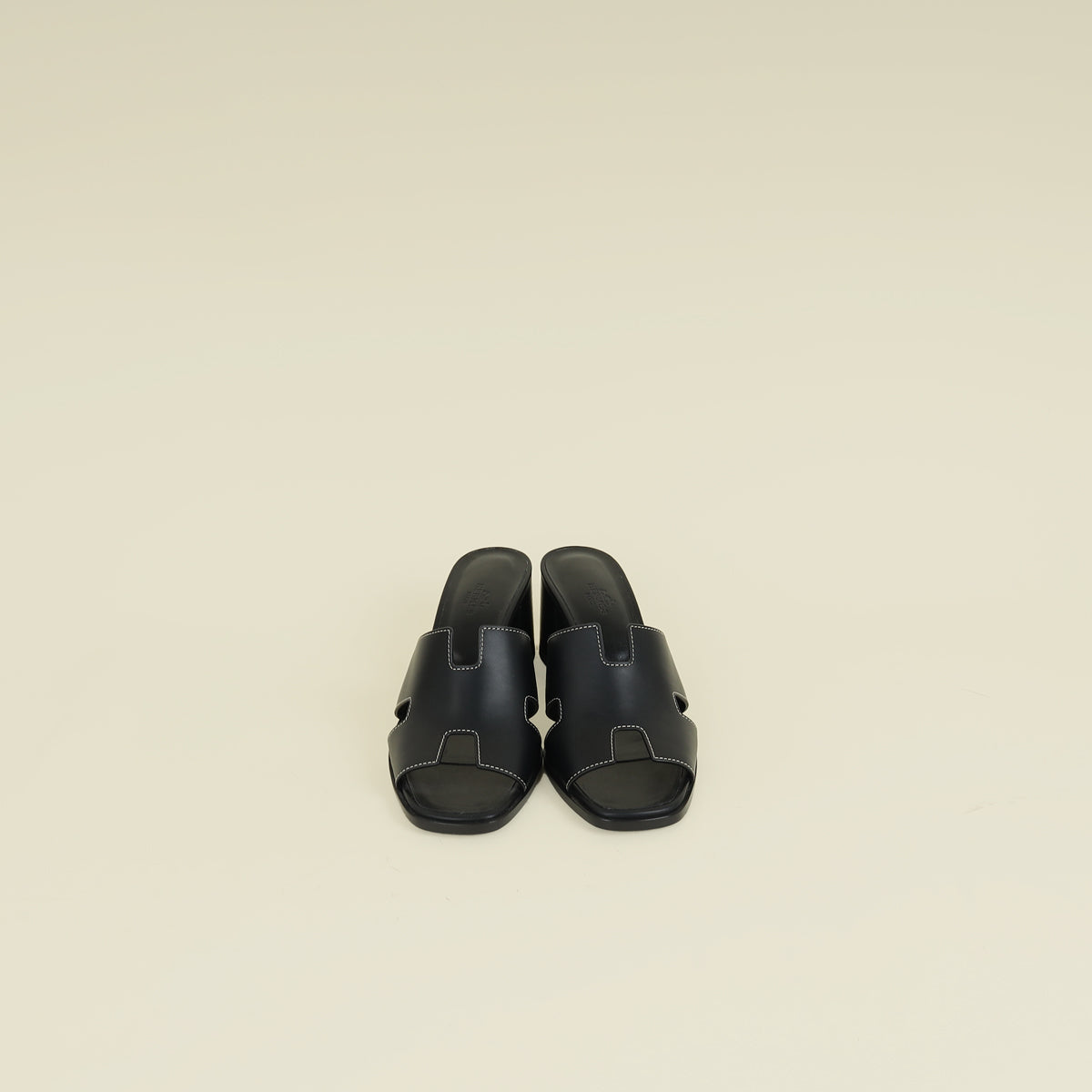 Hermes Noir Helia 60 Sandal 40
