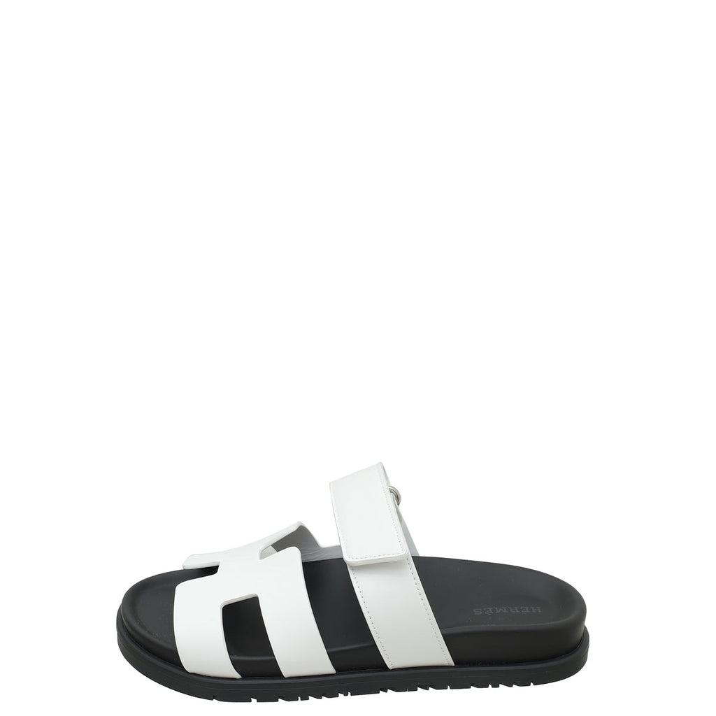 Hermes Blanc Chypre Sandal 36