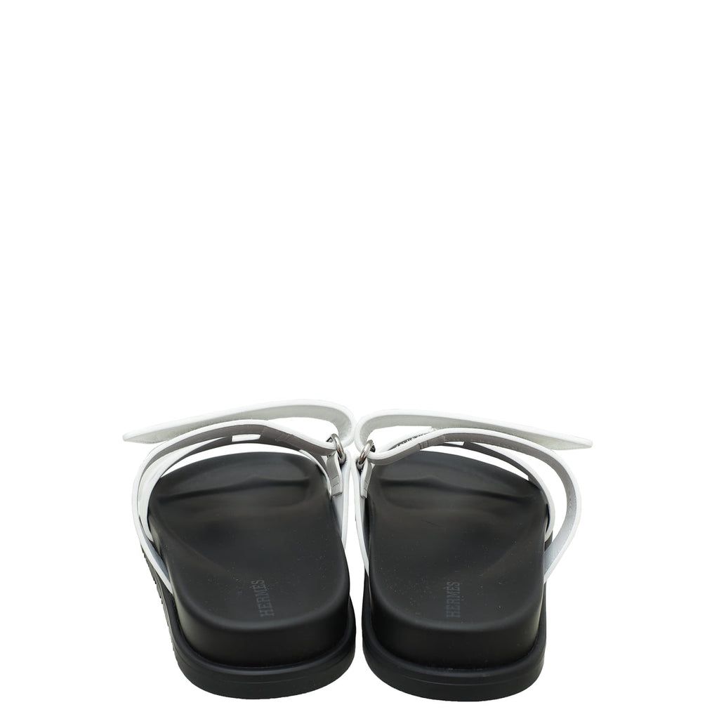 Hermes Blanc Chypre Sandal 36