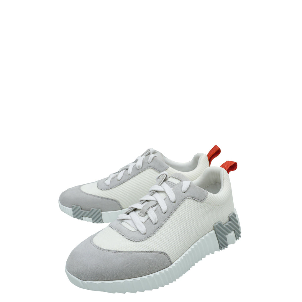 Hermes Bicolor Bouncing Mesh Suede Goatskin Sneaker 37.5