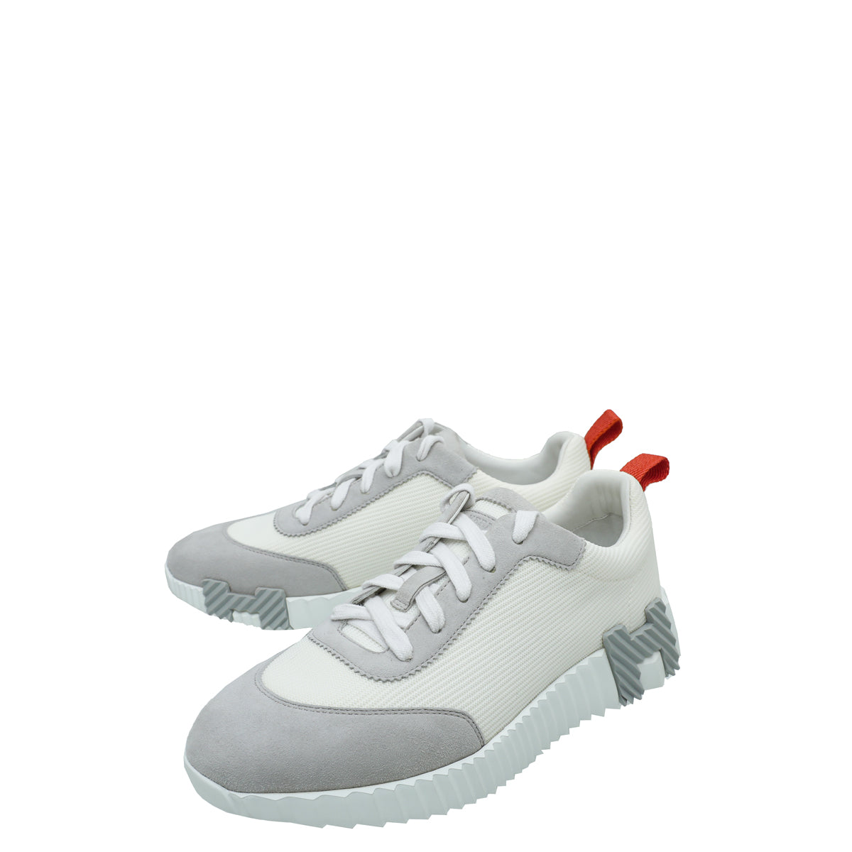 Hermes Bicolor Bouncing Mesh Suede Goatskin Sneaker 37.5