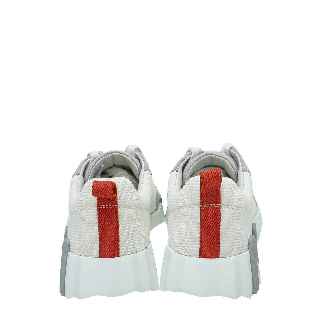 Hermes Bicolor Bouncing Mesh Suede Goatskin Sneaker 37.5