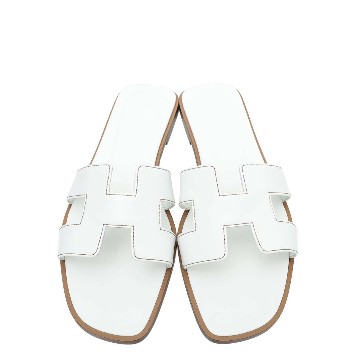 Hermes Blanc Oran Sandals 40