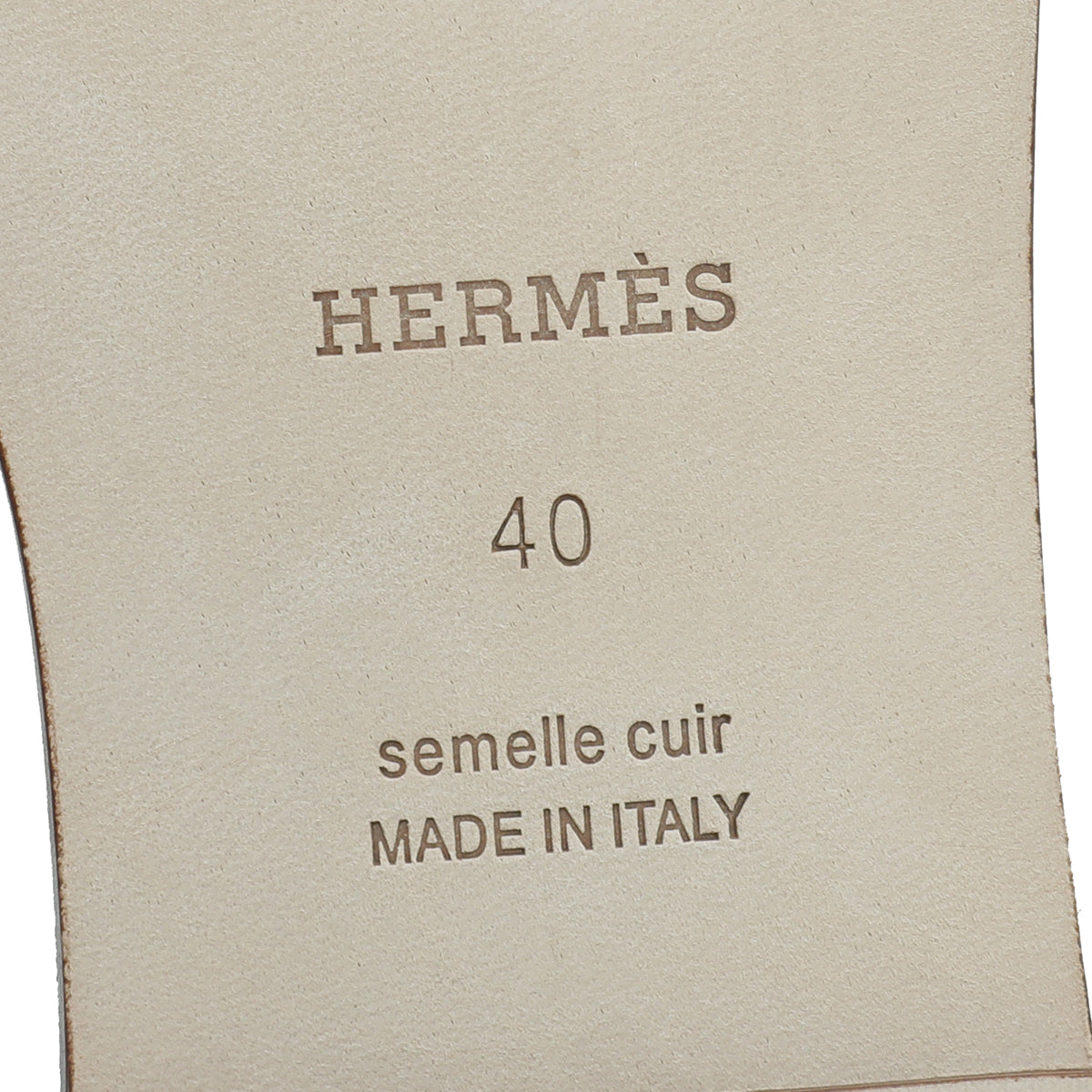 Hermes Blanc Oran Sandals 40