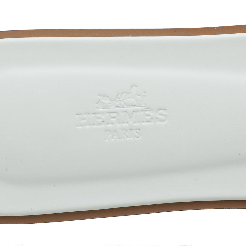 Hermes Blanc Oran Sandals 40