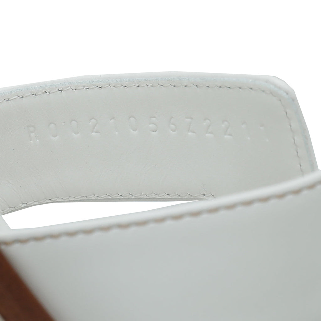 Hermes Blanc Oran Sandals 40