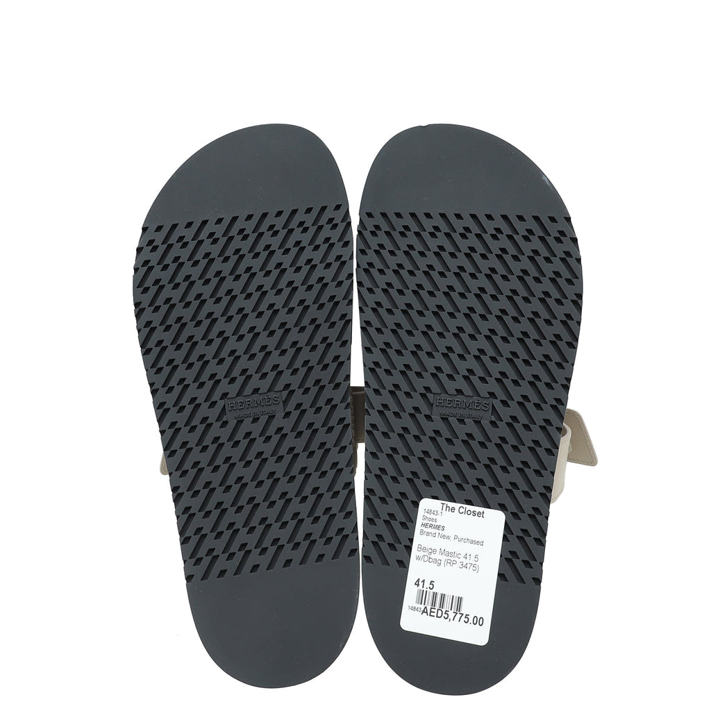 Hermes Beige Mastic Chypre Sandal 41.5