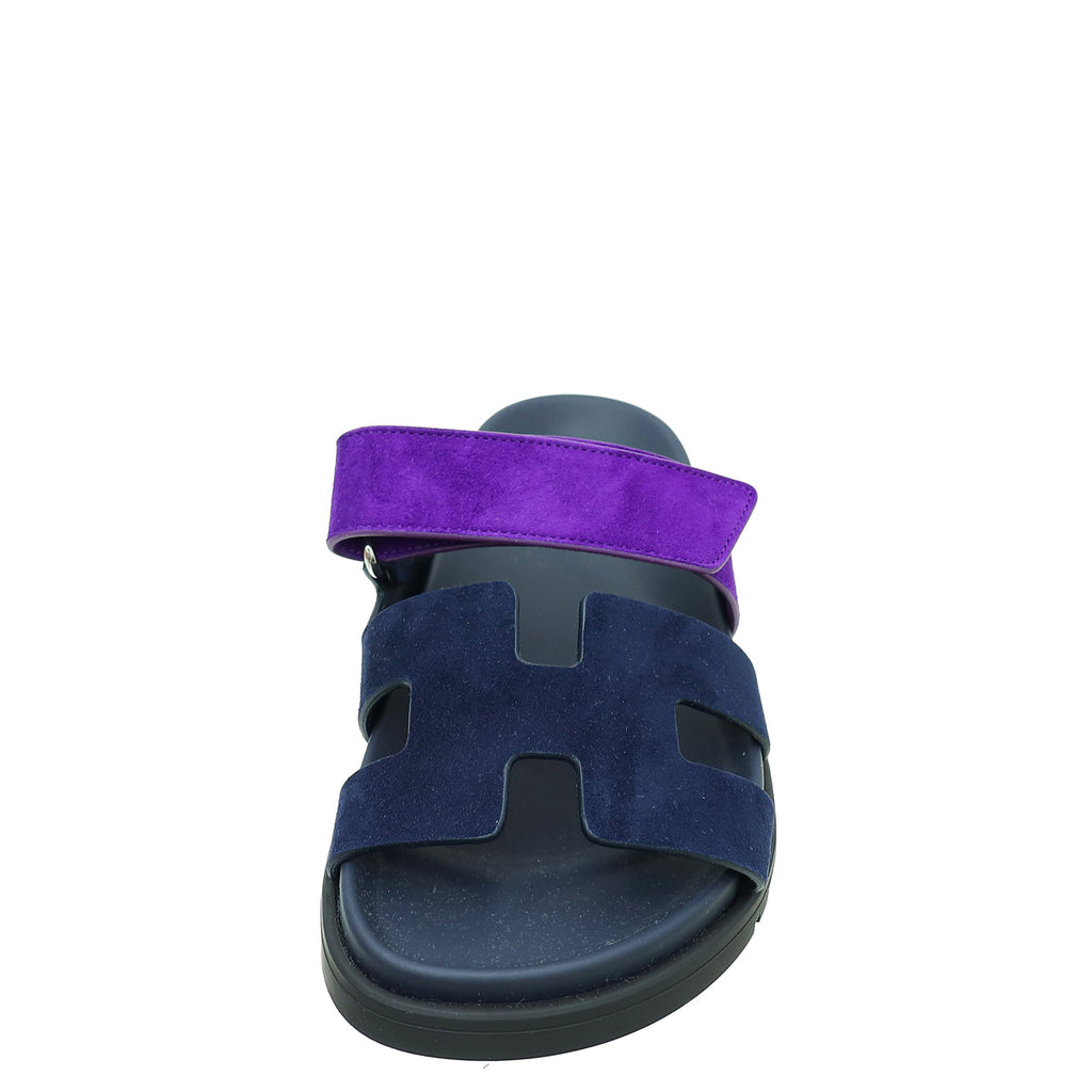 Hermes Bicolor Chypre Goatskin Sandal 35.5