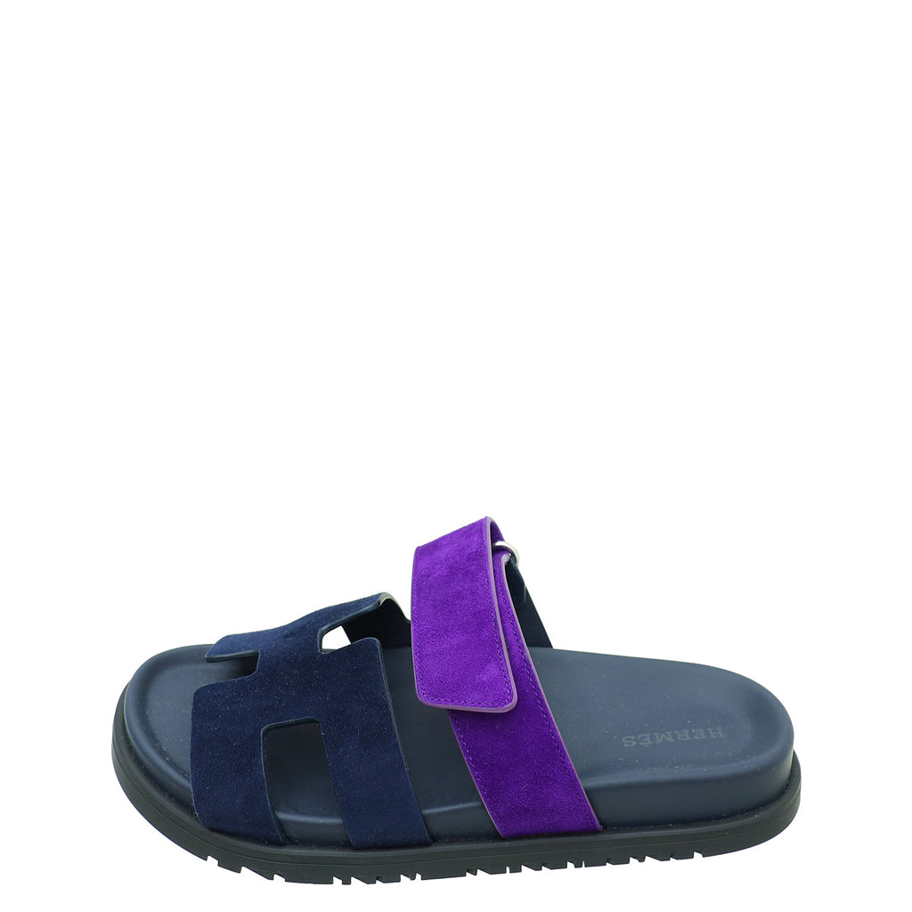 Hermes Bicolor Chypre Goatskin Sandal 35.5