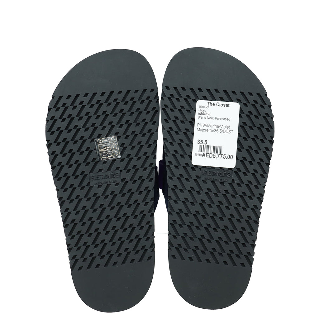 Hermes Bicolor Chypre Goatskin Sandal 35.5