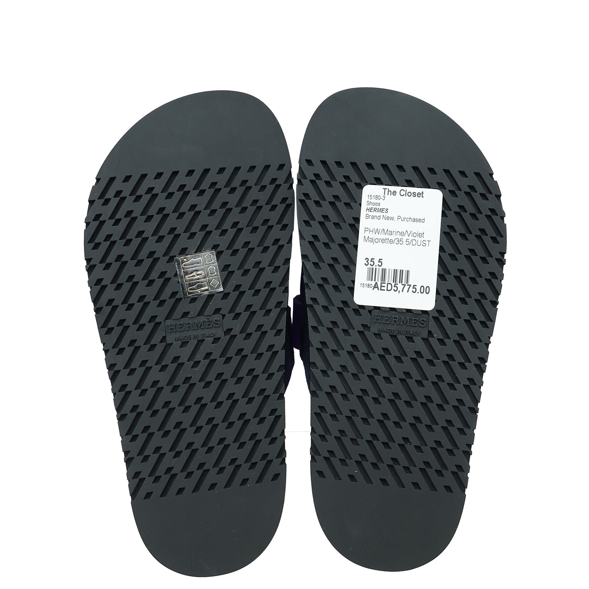 Hermes Bicolor Chypre Goatskin Sandal 35.5