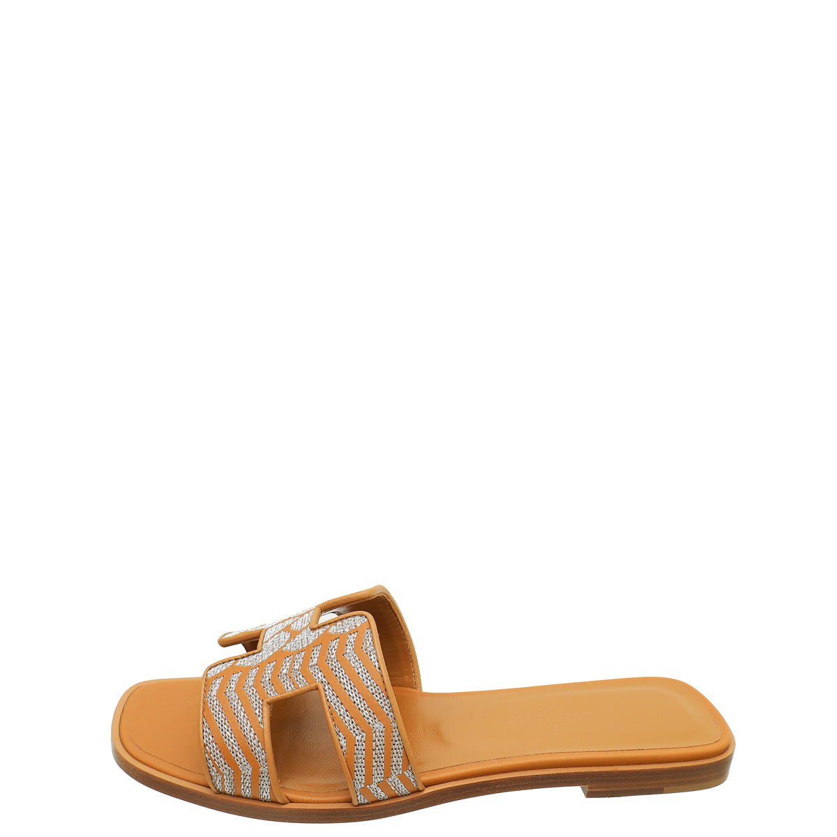 Hermes Veau Bride Embroidered Oran Sandal 36.5