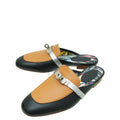 Hermes Tricolor Oz Nappa Mules 36.5