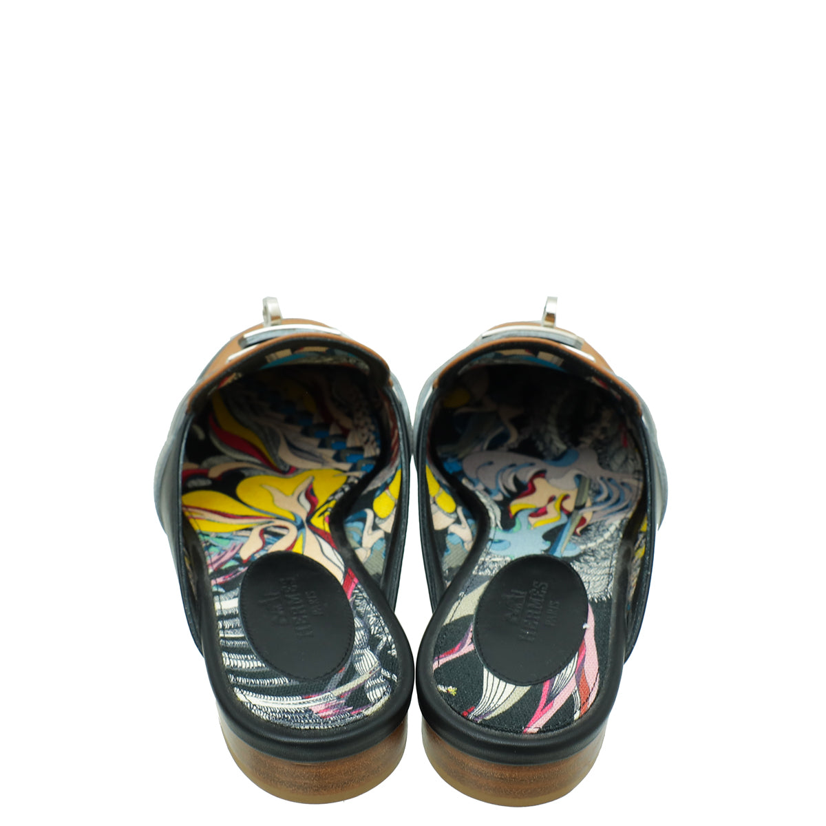 Hermes Tricolor Oz Nappa Mules 36.5