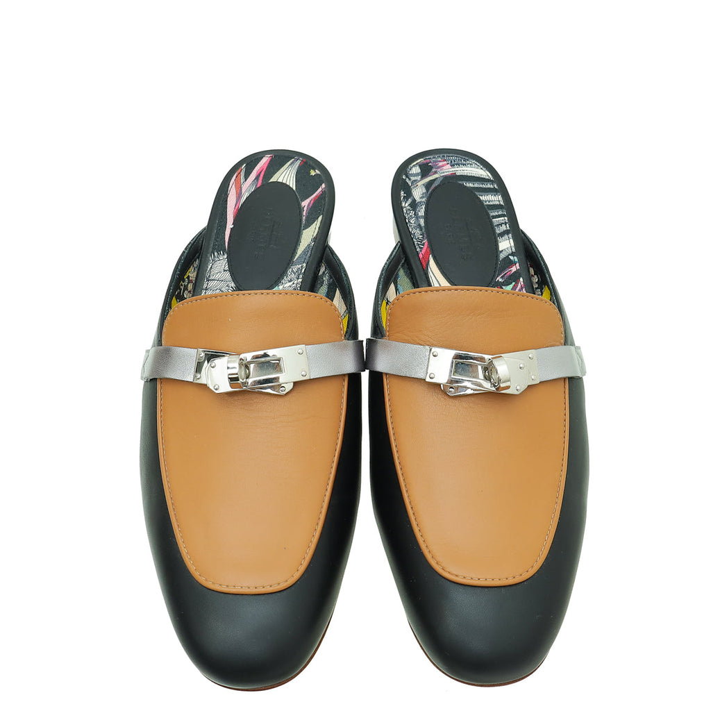 Hermes Tricolor Oz Nappa Mules 36.5