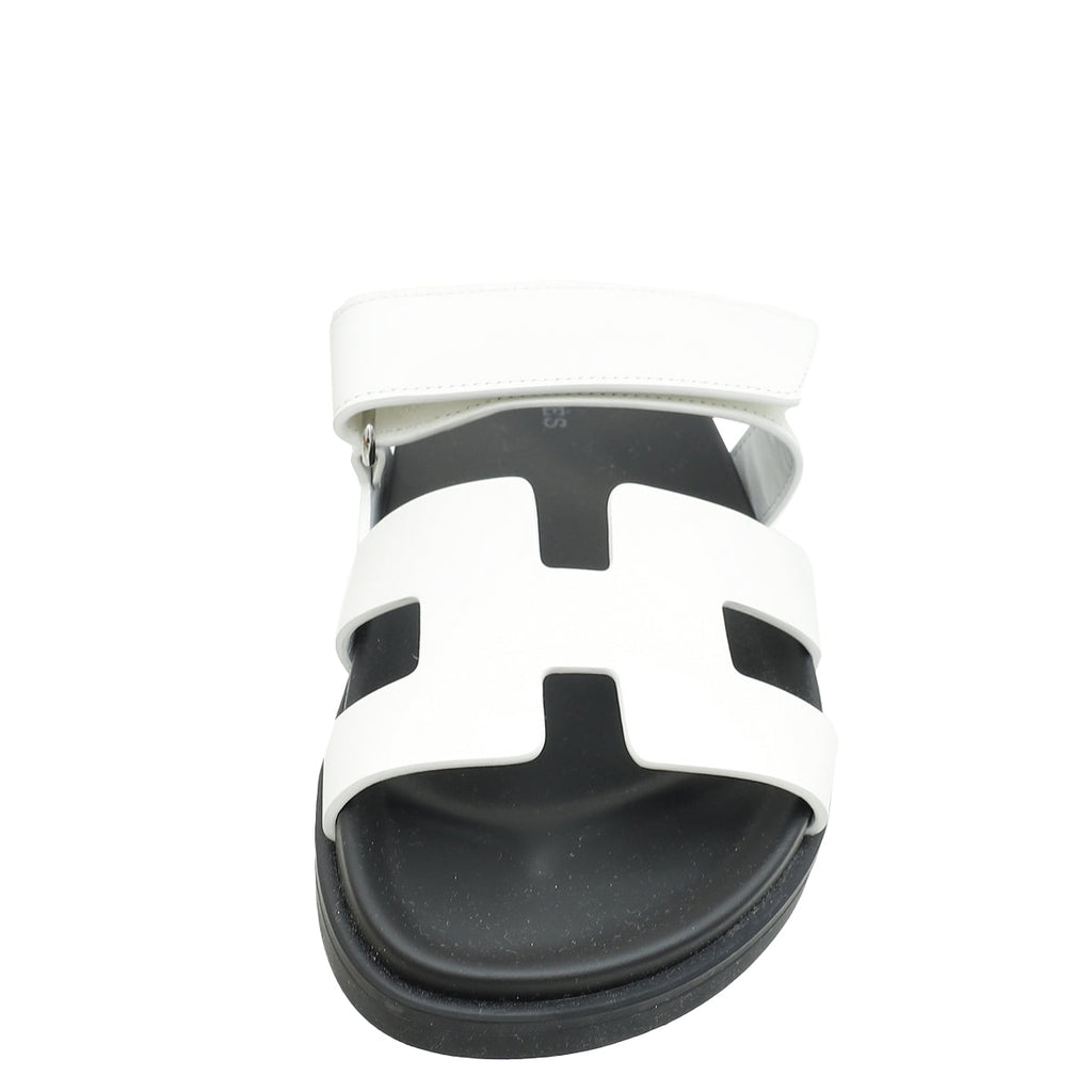 Hermes Blanc Chypre Sandals 36