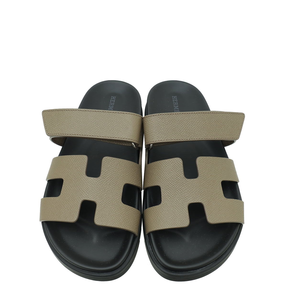 Hermes Etoupe Chypre Sandals 36