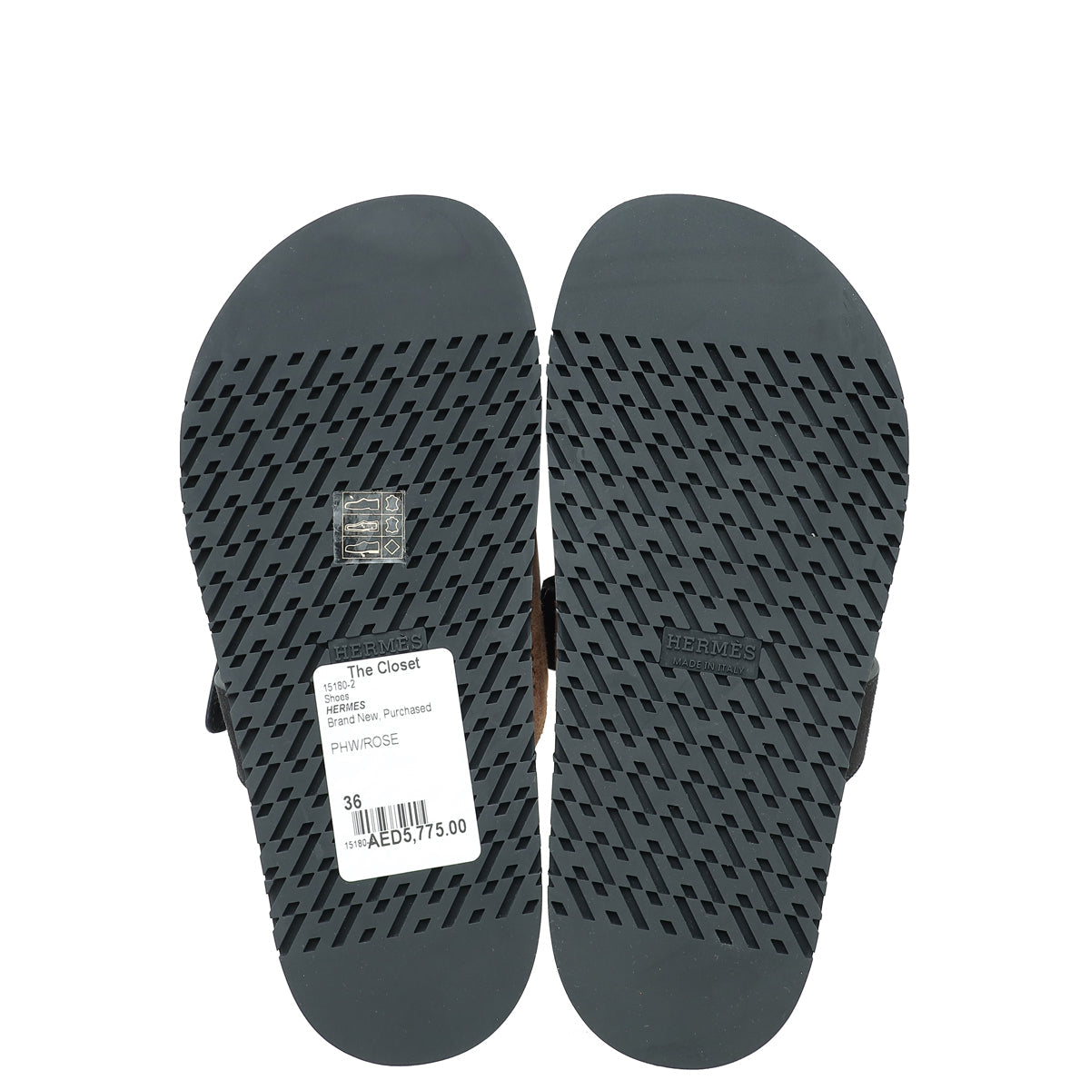 Hermes Bicolor Chypre Goatskin Sandal 36