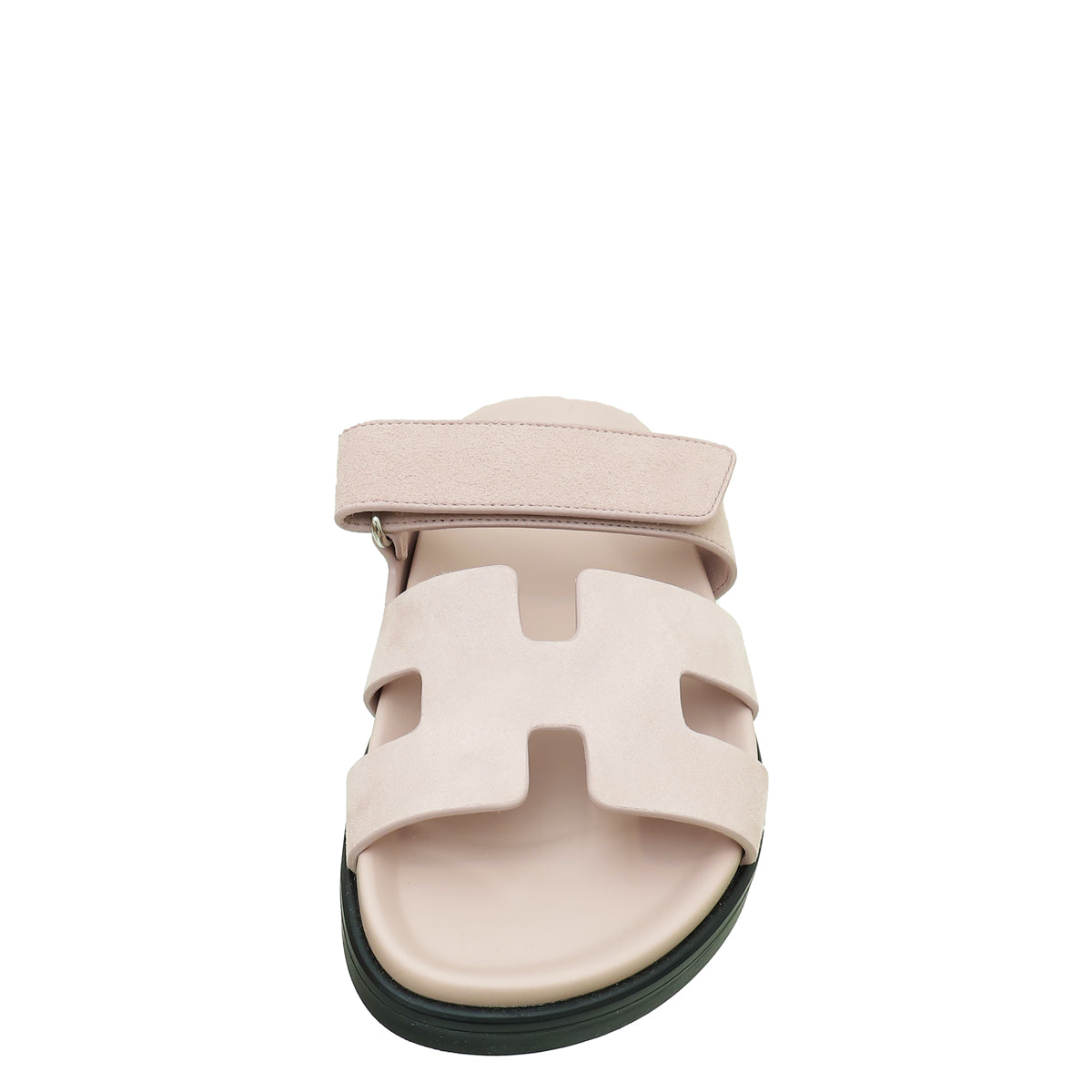 Hermes Rose Porcelain Suede Chypre Sandal 36