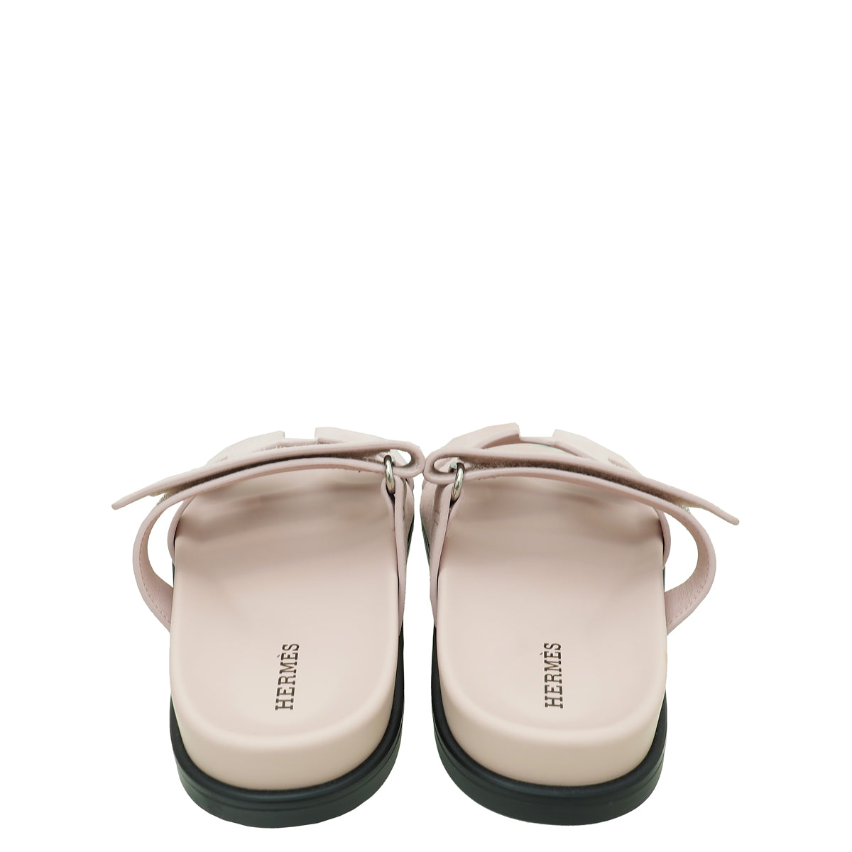 Hermes Rose Porcelain Suede Chypre Sandal 36
