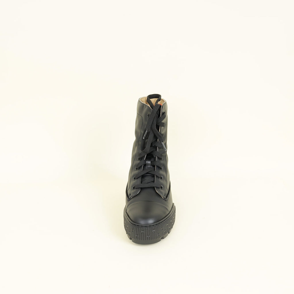 Hermes Noir Fresh Ankle Boot 36