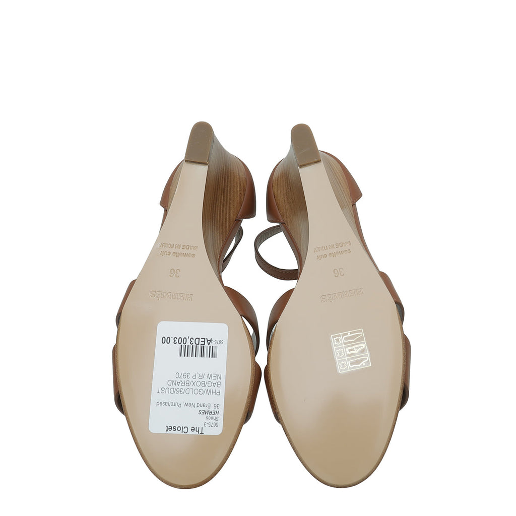 Hermes Gold Legend Sandal 36