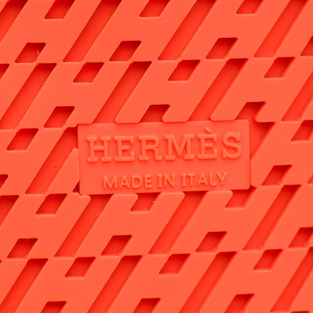 Hermes Orange Woolskin Chypre Sandal 36