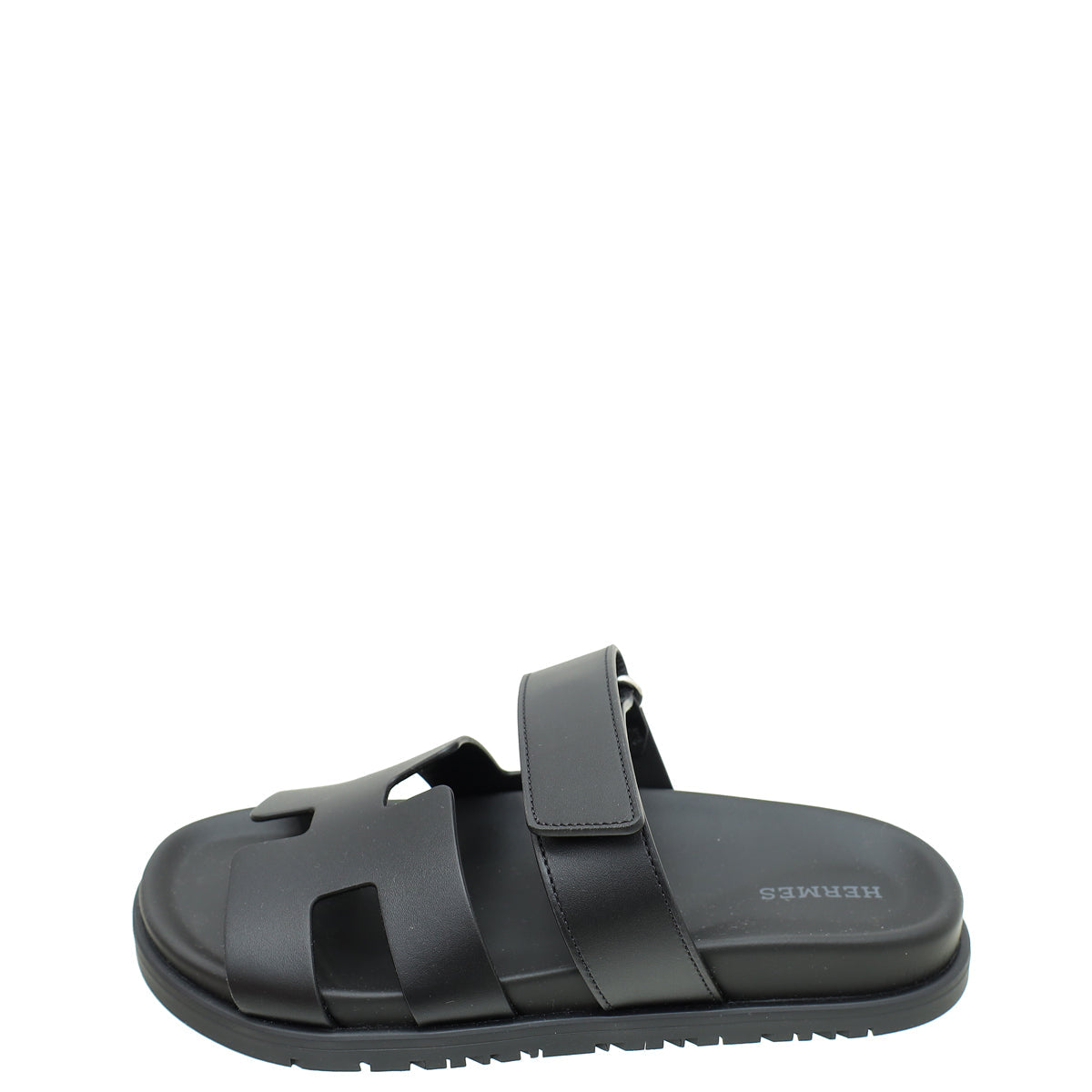 Hermes Noir Chypre Sandals 36