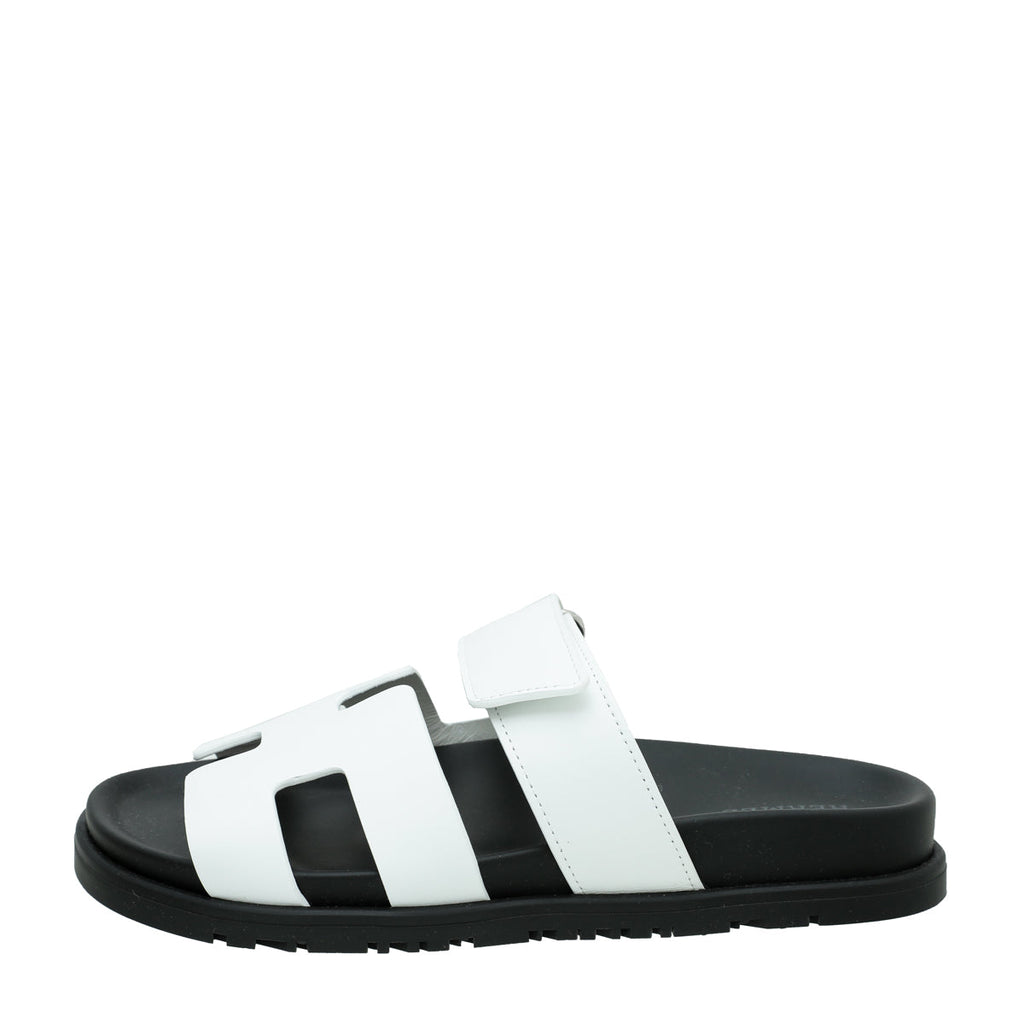 Hermes Blanc Chypre Sandals 36