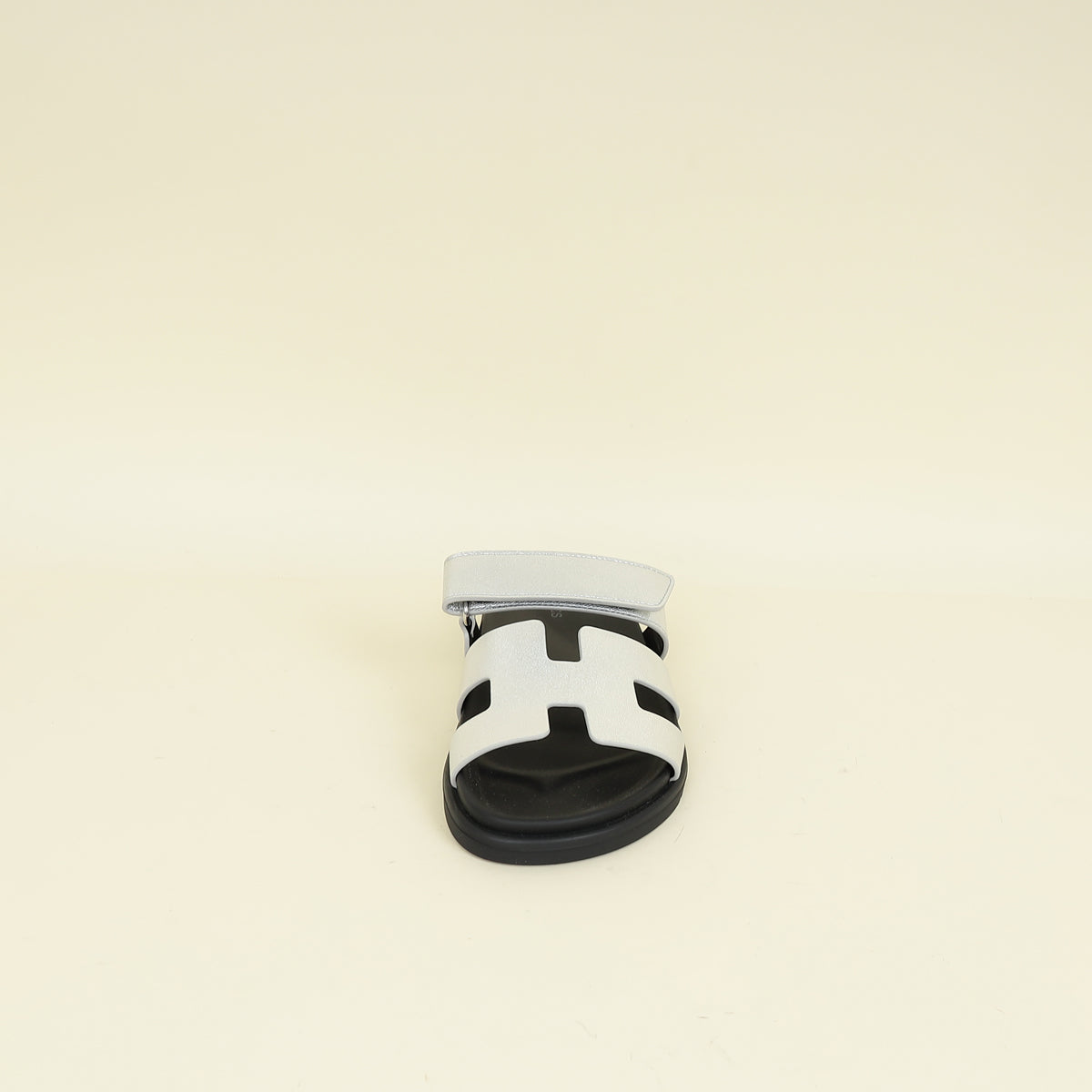 Hermes Gris Argente Chypre Sandal 37.5