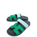 Hermes Bicolor Suede Goatskin Chypre Sandal 37.5