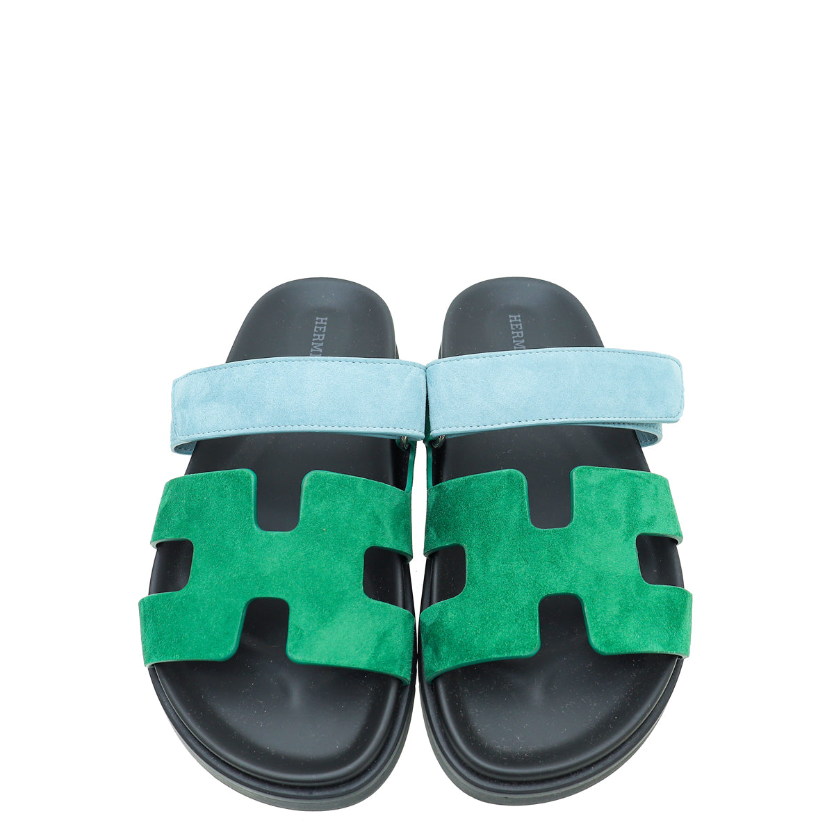 Hermes Bicolor Suede Goatskin Chypre Sandal 37.5