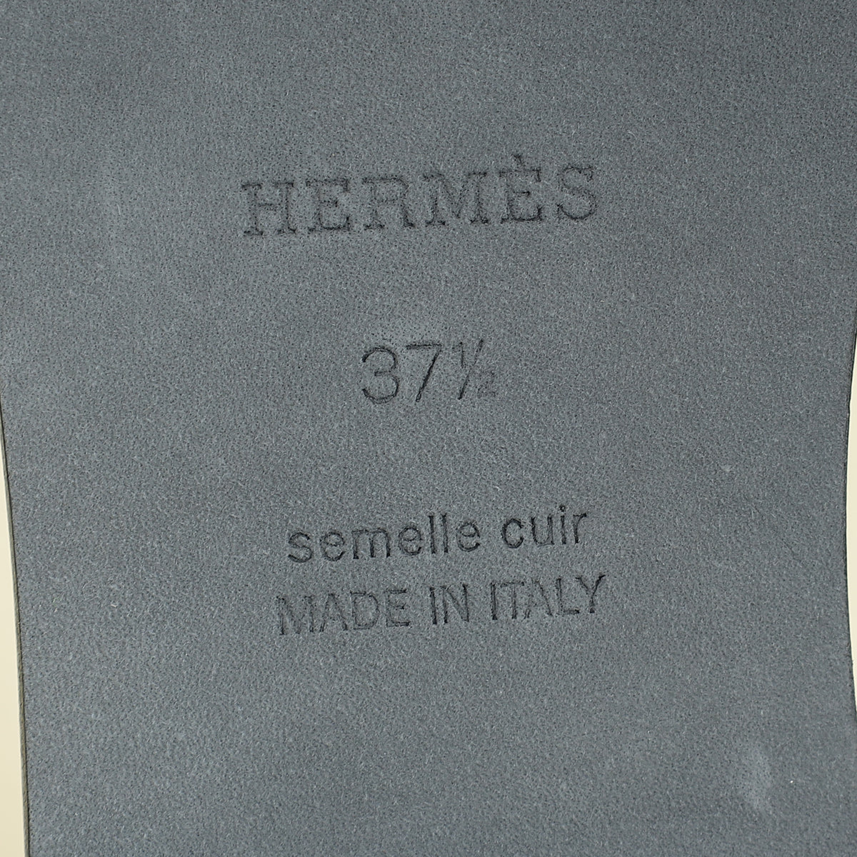 Hermes Noir Oran Sandals 37.5