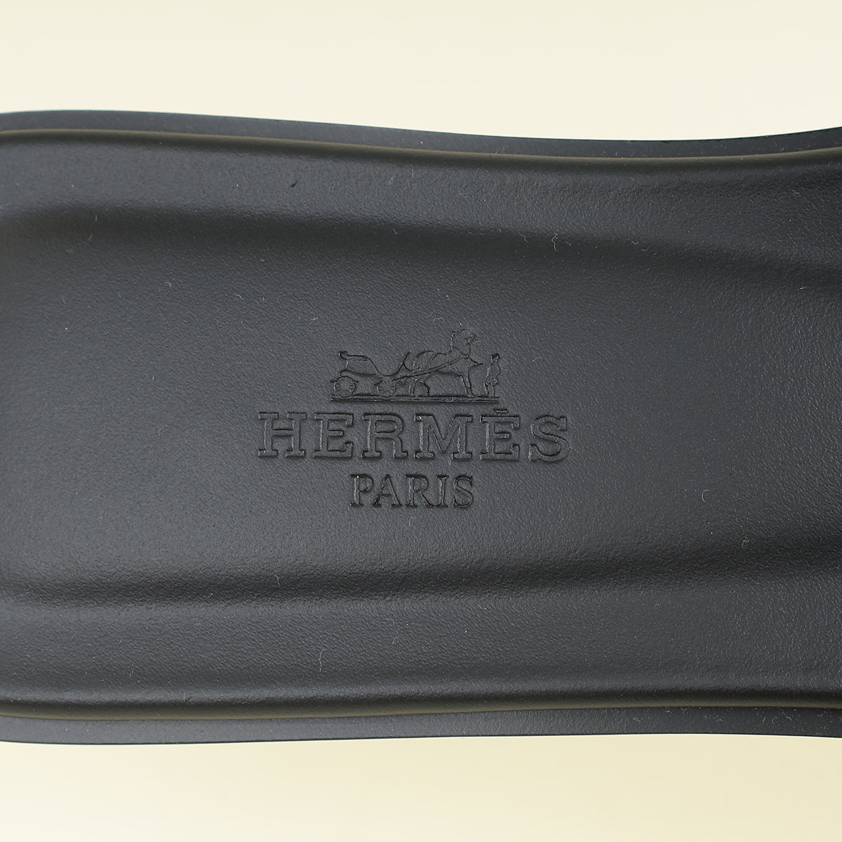 Hermes Noir Oran Sandals 37.5